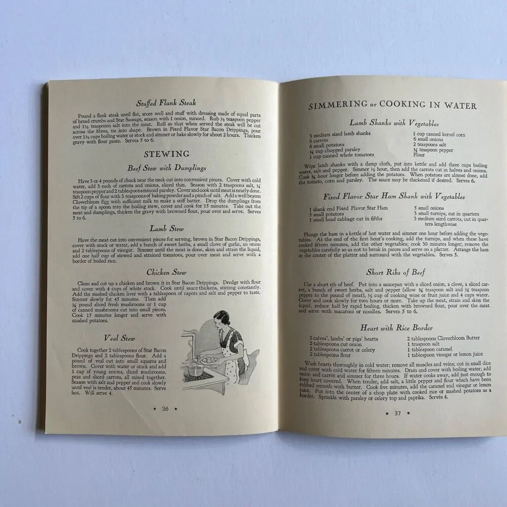Vintage 1934 Armour Meat Cookbook Selection Preparation 100 Ways to Serve